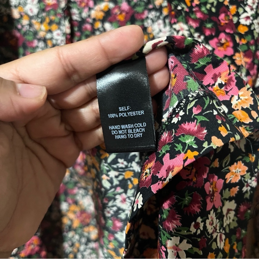 Lulu's Miss Punctuality Pink and Black Floral Print Lightweight Blazer - Picture 5 of 12
